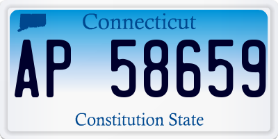 CT license plate AP58659