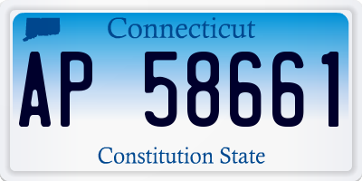 CT license plate AP58661