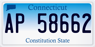 CT license plate AP58662