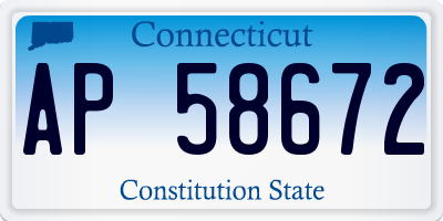 CT license plate AP58672