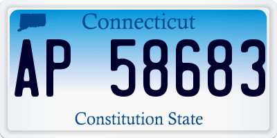 CT license plate AP58683