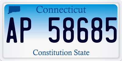 CT license plate AP58685
