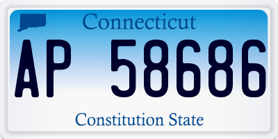 CT license plate AP58686