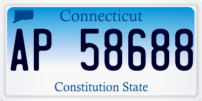 CT license plate AP58688