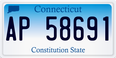 CT license plate AP58691