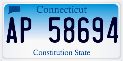 CT license plate AP58694