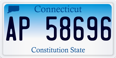 CT license plate AP58696