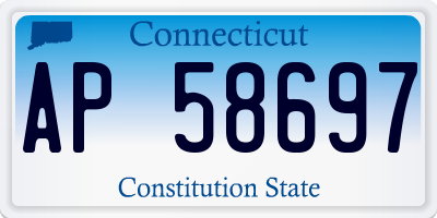 CT license plate AP58697