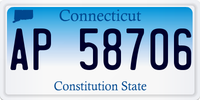 CT license plate AP58706