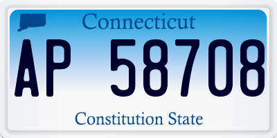 CT license plate AP58708