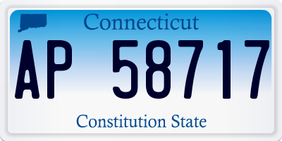 CT license plate AP58717