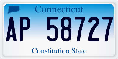 CT license plate AP58727