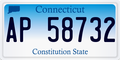 CT license plate AP58732