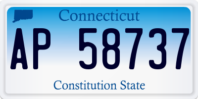 CT license plate AP58737