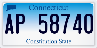 CT license plate AP58740