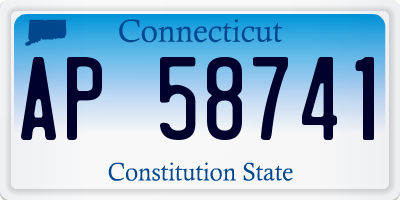 CT license plate AP58741