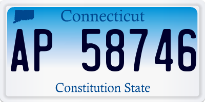 CT license plate AP58746