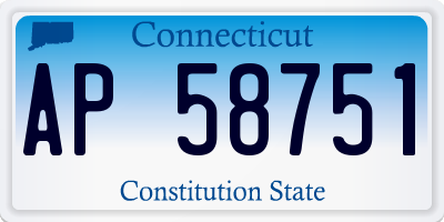 CT license plate AP58751