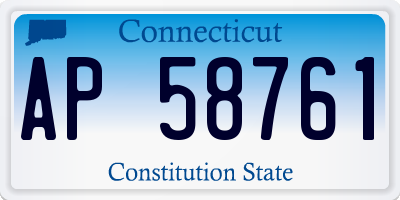 CT license plate AP58761