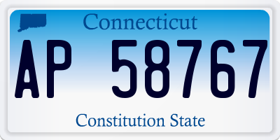 CT license plate AP58767