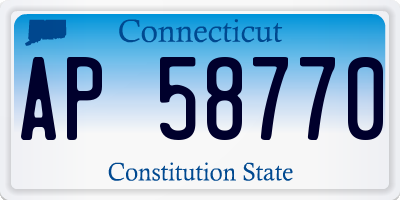 CT license plate AP58770
