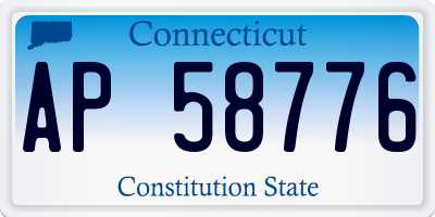CT license plate AP58776