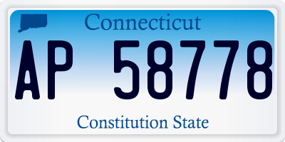 CT license plate AP58778