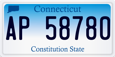 CT license plate AP58780