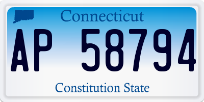 CT license plate AP58794
