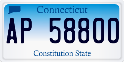 CT license plate AP58800