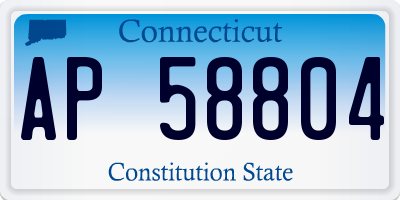CT license plate AP58804