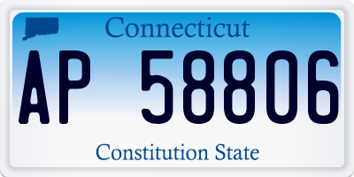 CT license plate AP58806