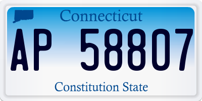 CT license plate AP58807
