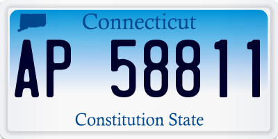 CT license plate AP58811