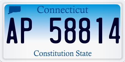 CT license plate AP58814