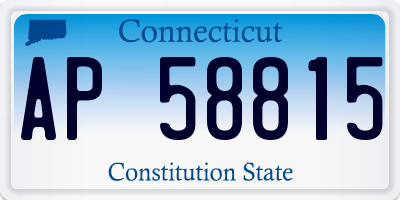 CT license plate AP58815