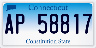 CT license plate AP58817