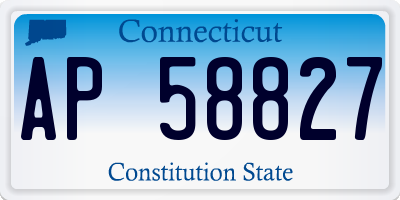 CT license plate AP58827