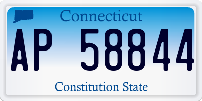CT license plate AP58844