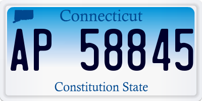 CT license plate AP58845