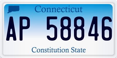CT license plate AP58846
