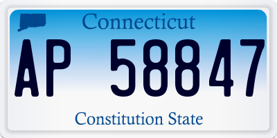 CT license plate AP58847