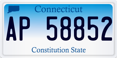 CT license plate AP58852