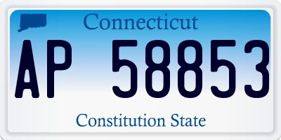 CT license plate AP58853