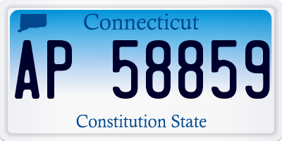 CT license plate AP58859