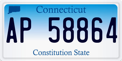 CT license plate AP58864