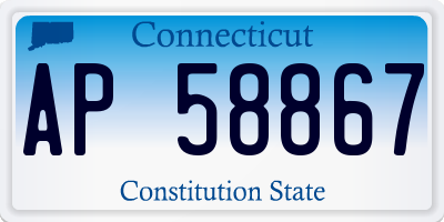CT license plate AP58867