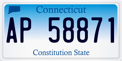 CT license plate AP58871