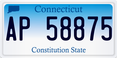 CT license plate AP58875