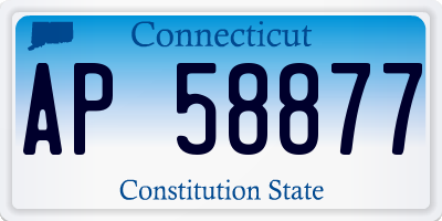 CT license plate AP58877